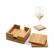 Kit de 4 porta copos em bambu - K93967